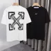 OFF WHITE T-Shirts for MEN Letter logo print 260g Black/White #B53753