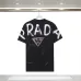 Prada T - Shirt With Artistic Splatter Logo And Sleeve Accents Black/White #B54244