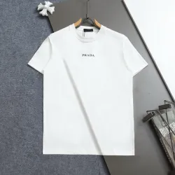 Prada T-Shirts for Men 300g Black/White 100% Cotton #B52981