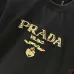 Prada T-Shirts for Men 320g Black/White Classic logo embroidery #B52979
