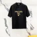 Prada T-Shirts for Men 320g Black/White Classic logo embroidery #B52979
