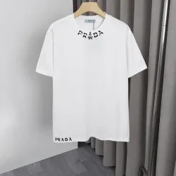 Prada T-Shirts for Men Black/White #B52567