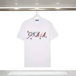 Prada T-Shirts for Men White/Black #B51668