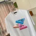 Stylish Prada T Shirt With Colorful Triangle Logo Prints For Fashion Enthusiasts Black/White/Pink/Blue #B54300