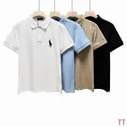 Ralph Lauren Polo Shirts for Men RL Polos Buttons Black/White/Blue/Khaki #B46640