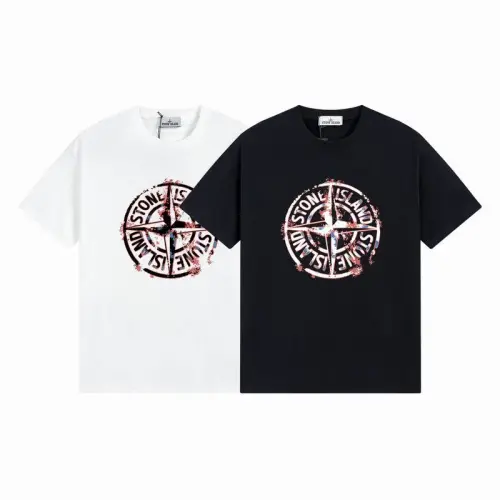 Stone Island T-Shirts for Men Black/White #B47155