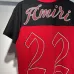 Amiri Red and Black Number 22 Mesh Jersey and Shorts Two Piece Set for Men #B54194