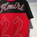 Amiri Red and Black Number 22 Mesh Jersey and Shorts Two Piece Set for Men #B54194