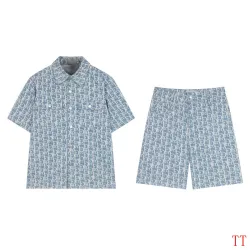 Dior tracksuits for Dior Short Tracksuits for men Denim suit #B52919