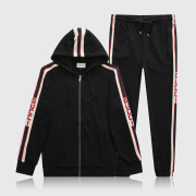 Gucci Mens Tracksuit Letter Luxury Casual Suits Hoodies + Pants Spring Autumn Zipper Kits Sports Running Tracksuit Black Gray #9115254