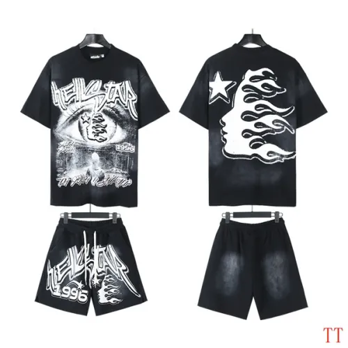 Hellstar Tracksuits star Eye of Wisdom Logo tee cotton short #B53757