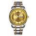 Men's watch waterproof steel band double calendar quartz watch wholesale #99898842