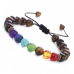 Black volcanic stone handmade beaded bracelet yoga bracelet natural stone jewelry #9115665