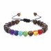 Black volcanic stone handmade beaded bracelet yoga bracelet natural stone jewelry #9115665