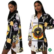 Versace Digital printed shirt dress #99898873