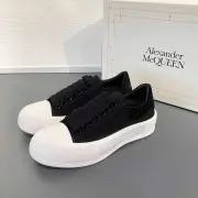 Alexander McQueen Sneakers for Women Deck Skate Plimsoll Lace-Up Black White Size 35-40 #B54477