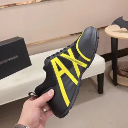 Good Quality Black/Yellow Armani Designer Sneakers #B48499