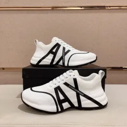 Good Quality White/Black Armani Designer Sneakers #B48497