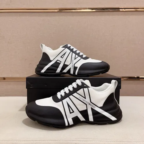 Good Quality White/Black Armani Designer Sneakers #B48498