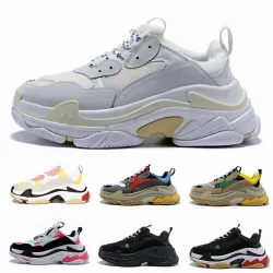 Paris 17FW Triple-S Walking Shoe Luxury Dad Shoes Chaussures Femme Triple S 17FW Designer Sneakers for Men Women Vintage Old Grandpa Trainer #9130731