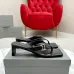Balenciaga shoes for Women's Balenciaga Slippers Leather Square Black/White #B54138
