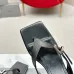 Balenciaga shoes for Women's Balenciaga Slippers Leather Square Black/White #B54138