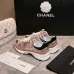 Chanel Metallic Pink Rose Gold Sneakers #B54296