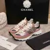 Chanel Metallic Pink Rose Gold Sneakers #B54296