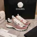 Chanel Metallic Pink Rose Gold Sneakers #B54296