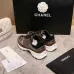 Chanel Metallic Silver Brown Sneakers #B54297