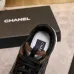 Chanel Metallic Silver Brown Sneakers #B54297