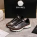 Chanel Metallic Silver Brown Sneakers #B54297