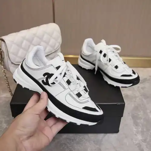 Chanel shoes for Chanel Sneakers Unisex Shoes #B63928