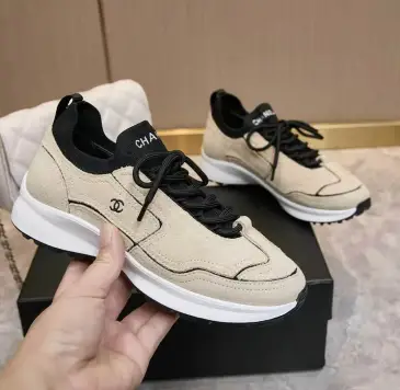 Chanel shoes for Chanel Sneakers Unisex Shoes #B67363