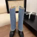 Chanel Knee - High Boots: Diverse Textures, Gold Chains, a Showcase of Luxe Creativity #B54142