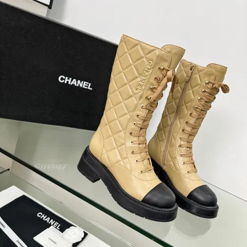 Chanel shoes for Women Chanel Boots CC High Boots Calfskin #B53977
