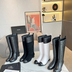 Women Chanel Boots Fabric top layer cowhide heel height 3cm inner layer sheepskin #9999926241