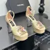 Chanel high-heeled sandals, sheepskin, heel height: 11cm #B53163