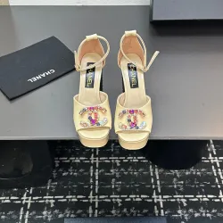 Chanel high-heeled sandals, sheepskin, heel height: 11cm #B53163