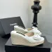 Chanel shoes for Women Sheepskin upper wedge sandals #B53158