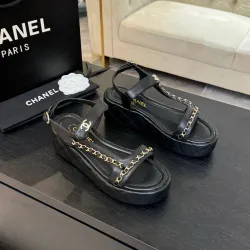 Good Quality Chanel Designer Sandals  Comfortable Wedge Style #B45788
