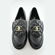 Chanel 2022 Black Quilted Flap Turnlock CC Logo Mule Slip On Flat Loafer Size 35-41 #99922423