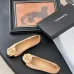 Chanel Light Brown Leather CC Camellia Ballet Flats Heel height:1.5cm #B53139