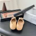 Chanel Light Brown Leather CC Camellia Ballet Flats Heel height:1.5cm #B53139