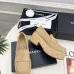 Chanel shoes for Women Chanel Leather Loafers: Timeless Style with Iconic Gold CC Logo White/Black/Brown #B54141