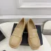 Chanel shoes for Women Chanel Leather Loafers: Timeless Style with Iconic Gold CC Logo White/Black/Brown #B54141