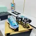 Chanel Denim Suede Calfskin Neon Orange CC Logo Trainers #B53157