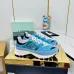 Chanel Denim Suede Calfskin Neon Orange CC Logo Trainers #B53157