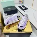 Chanel Denim Suede Calfskin Neon Orange CC Logo Trainers #B53157