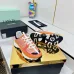 Chanel Denim Suede Calfskin Neon Orange CC Logo Trainers #B53157